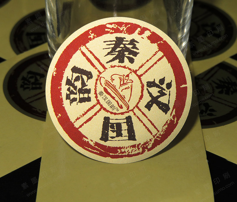 LOGO商標(biāo)貼紙-啞金不干膠